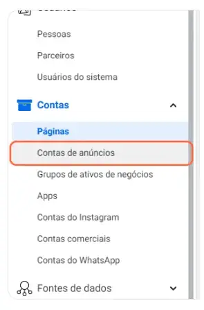 Passo 6: Contas de anúncios