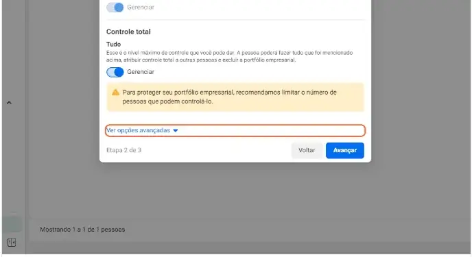 Passo 11 - imagem 1: Definir permissões